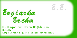 boglarka brehm business card